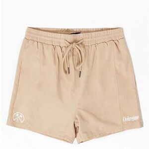 Civil Regime Mens Faux Suede Shorts In Tan Size Medium 4 Inch Inseam Athletic